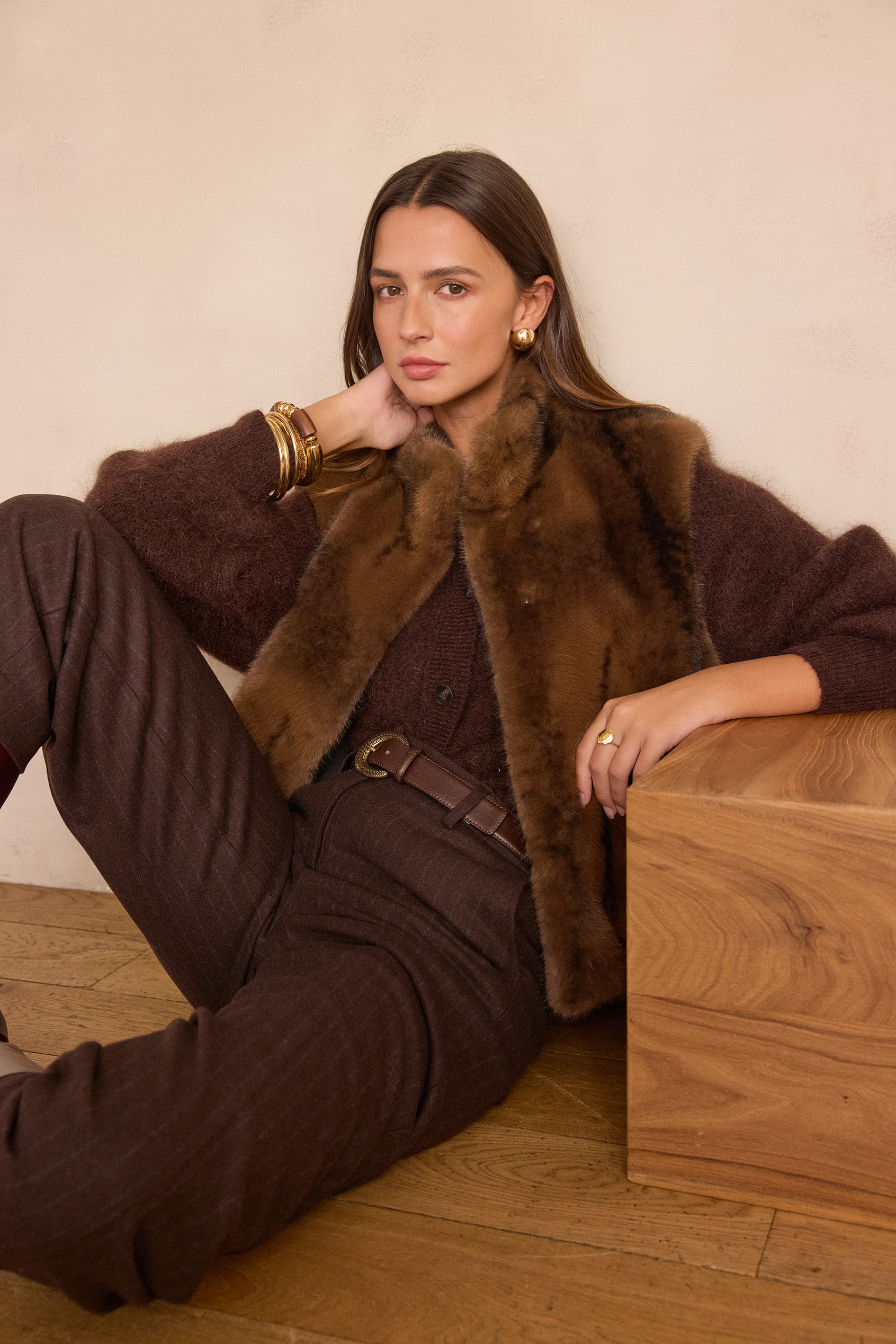 BAKER Strickjacke aus Mohair und Wolle Damen | DUNKELBRAUN