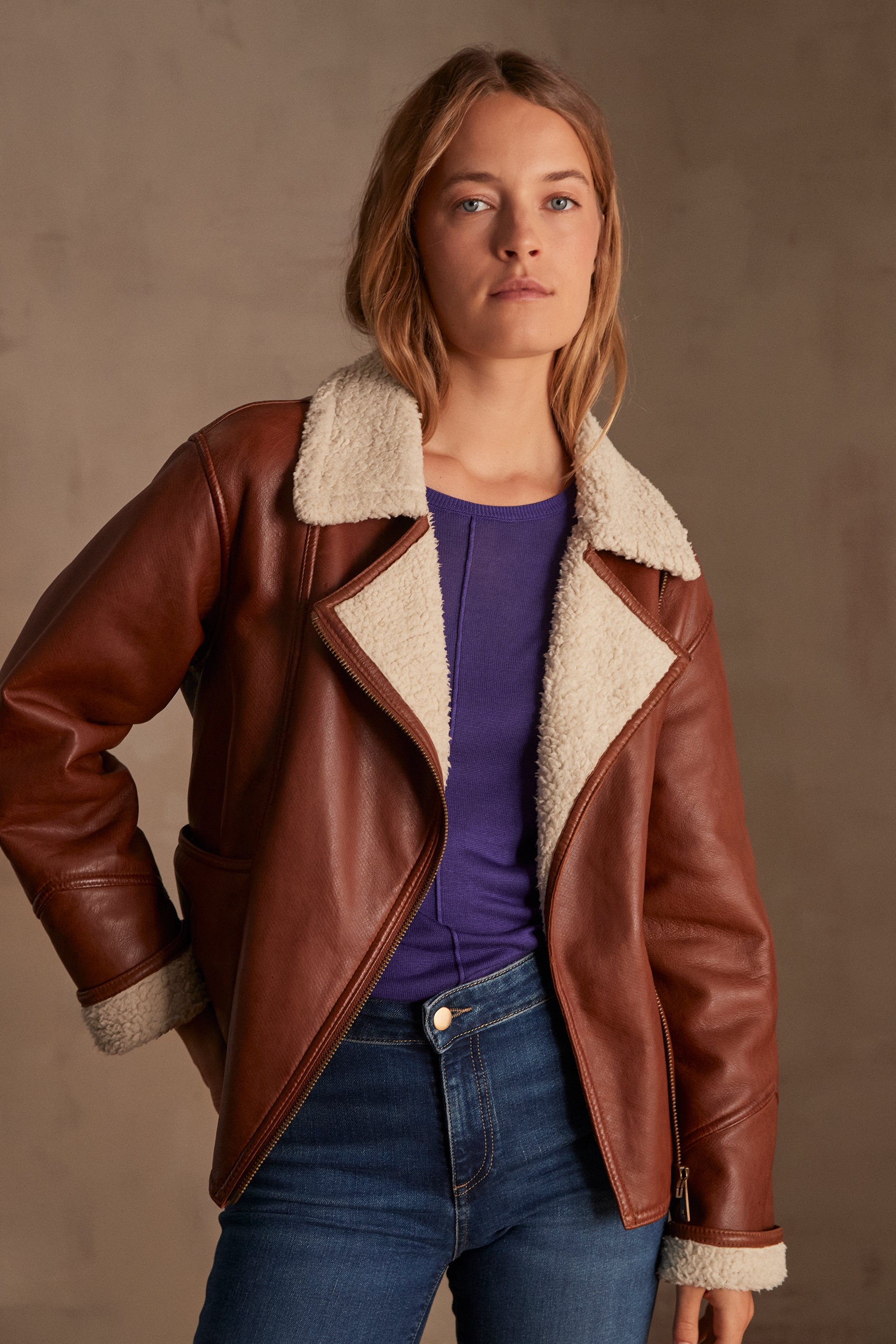 bomberjacke leder damen