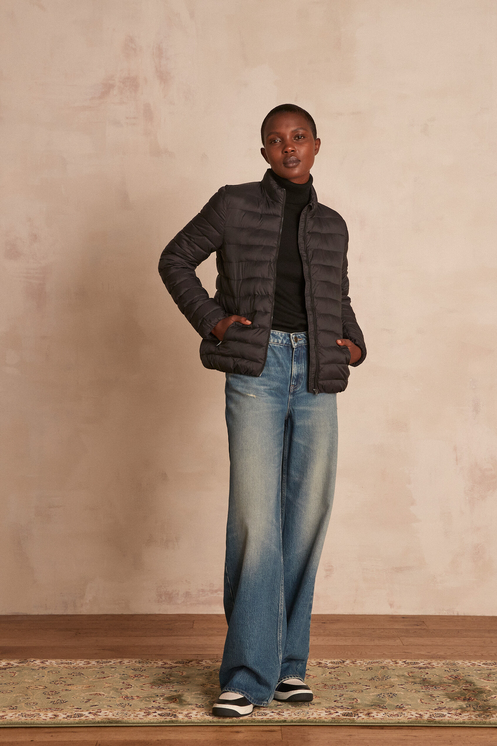 Dünne Daunenjacke Olivia Damen SCHWARZ Maison 123