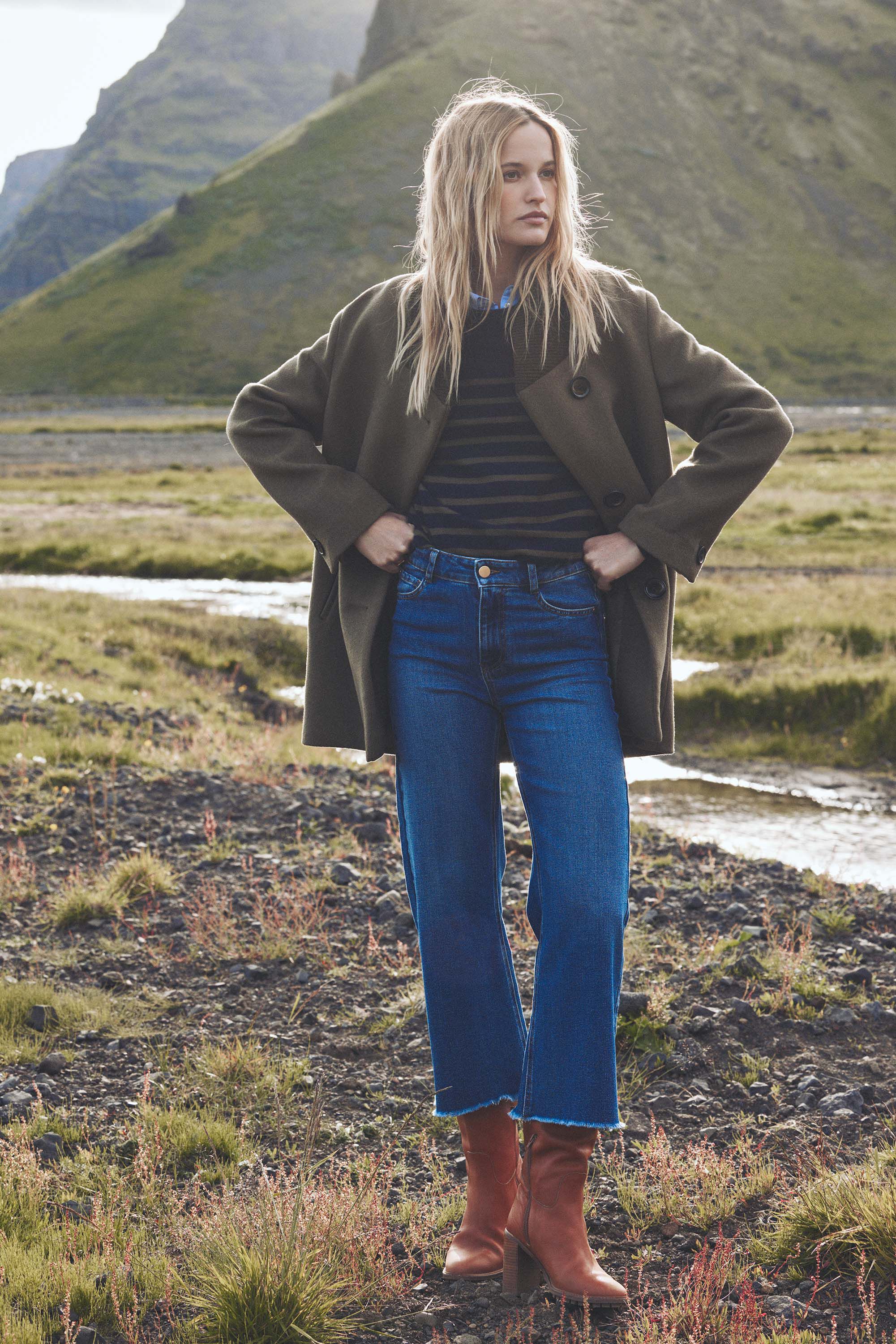 Wollmantel FOXY Damen | GRÜN | Maison 123