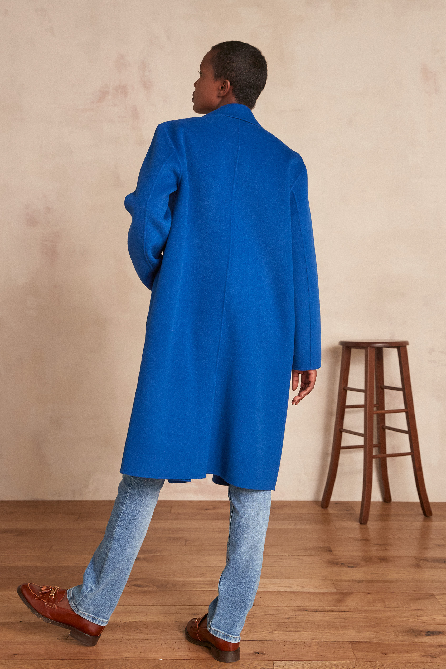 blaue wollmäntel